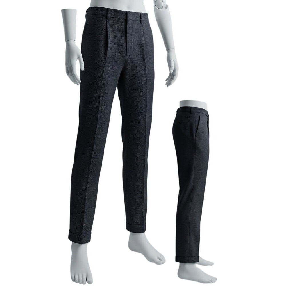 Prada Men Charcoal Wool Blend Dress Pants Trousers Made in Italy IT 50R 35x29 - Picture 4 of 11